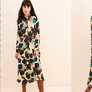 Anthropologie OttoD'ame Abstracted Floral Shirtdress Size 4